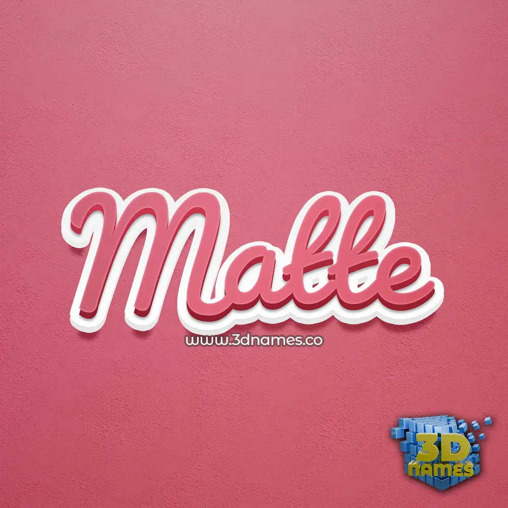matte in Red Scribble style - 3D name wallpaper matte in Red Scribble style - 3D name wallpaper
