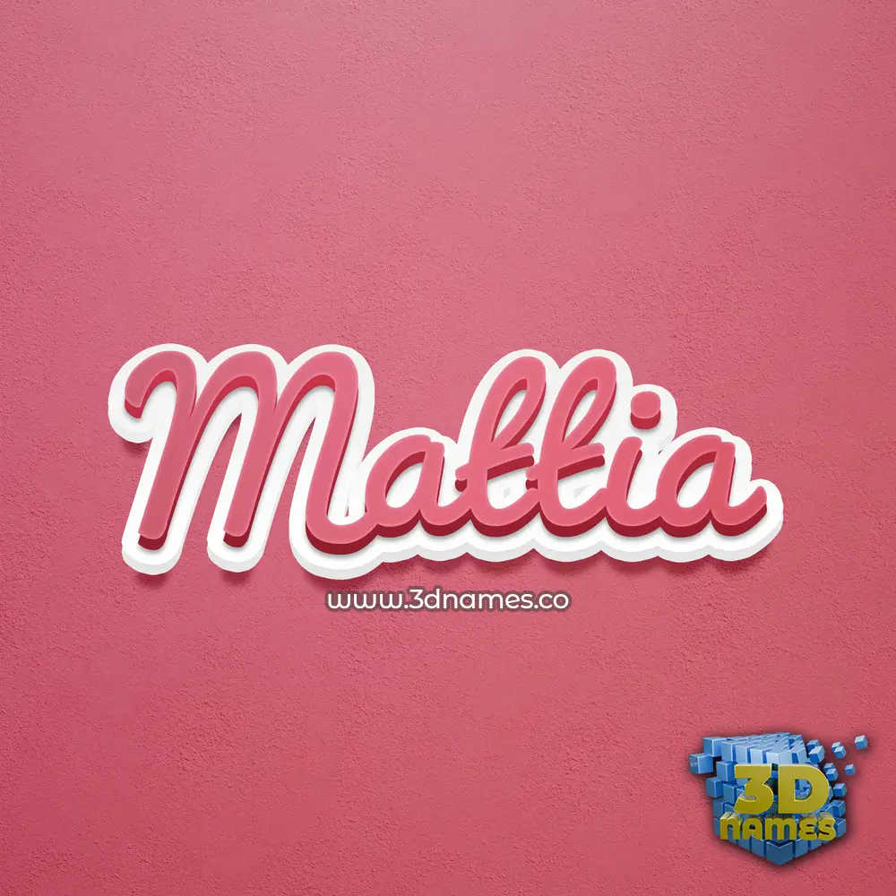 mattia in Red Scribble style - 3D name wallpaper