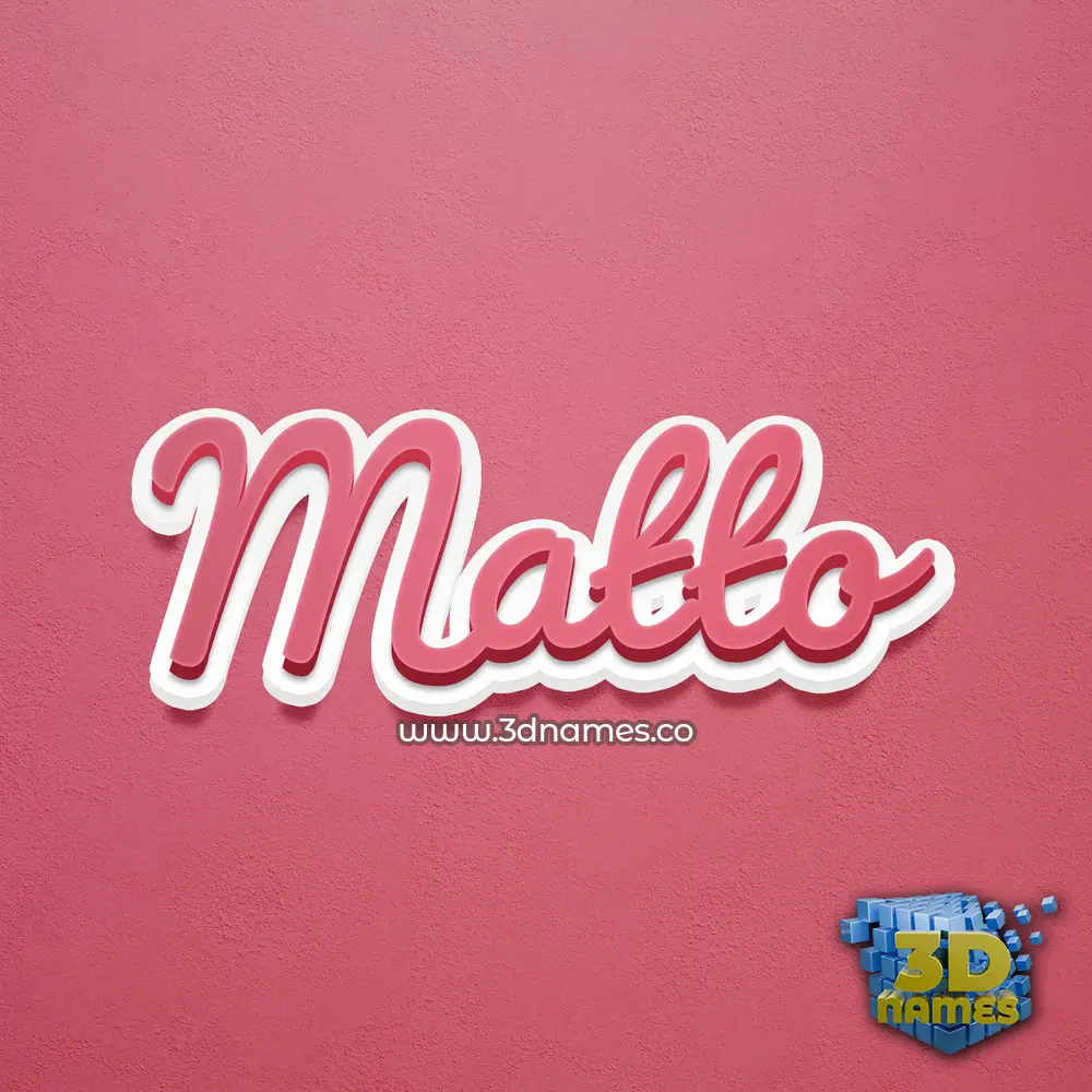 matto in Red Scribble style - 3D name wallpaper matto in Red Scribble style - 3D name wallpaper