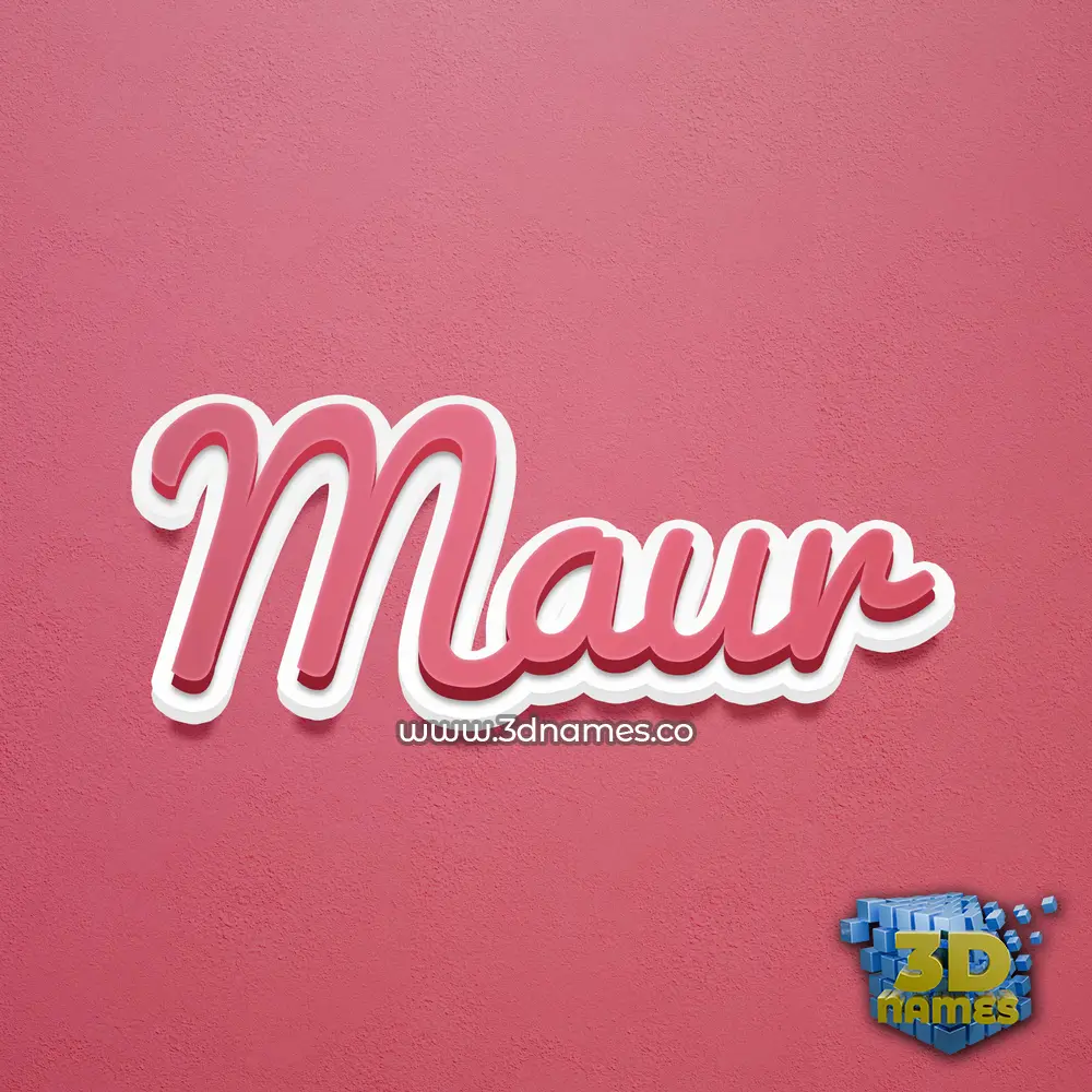 maur in Red Scribble style - 3D name wallpaper