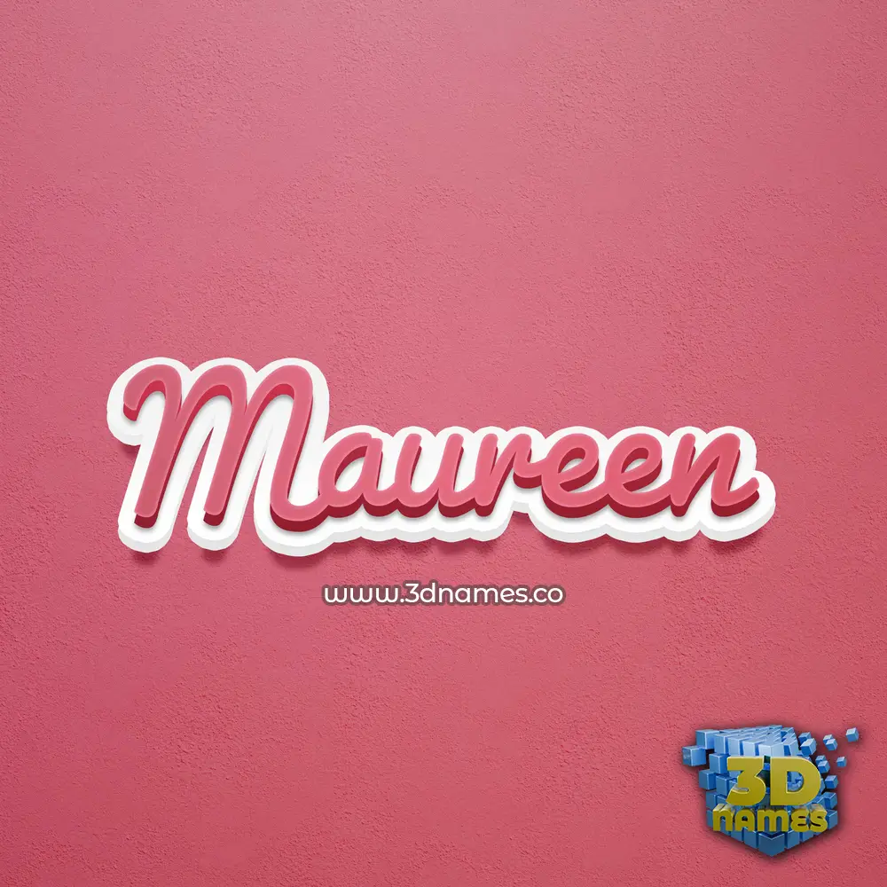 maureen in Red Scribble style - 3D name wallpaper