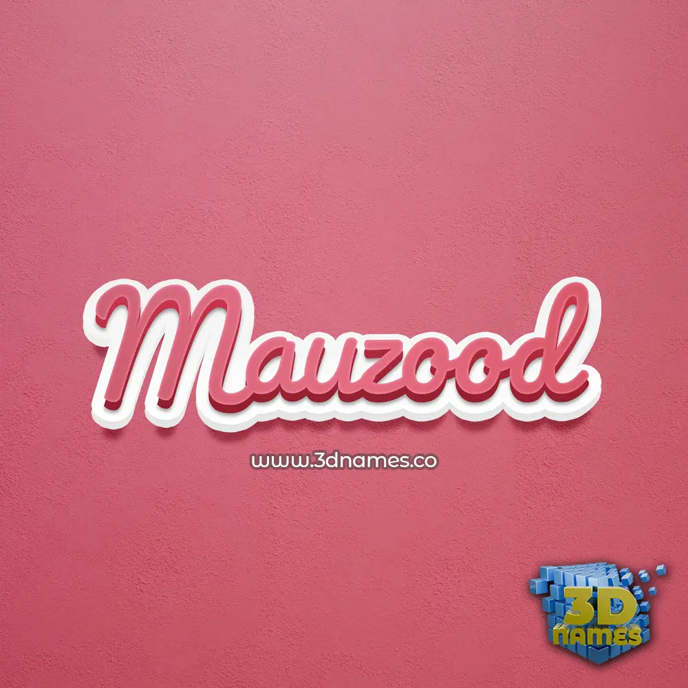 mauzood in Red Scribble style - 3D name wallpaper mauzood in Red Scribble style - 3D name wallpaper