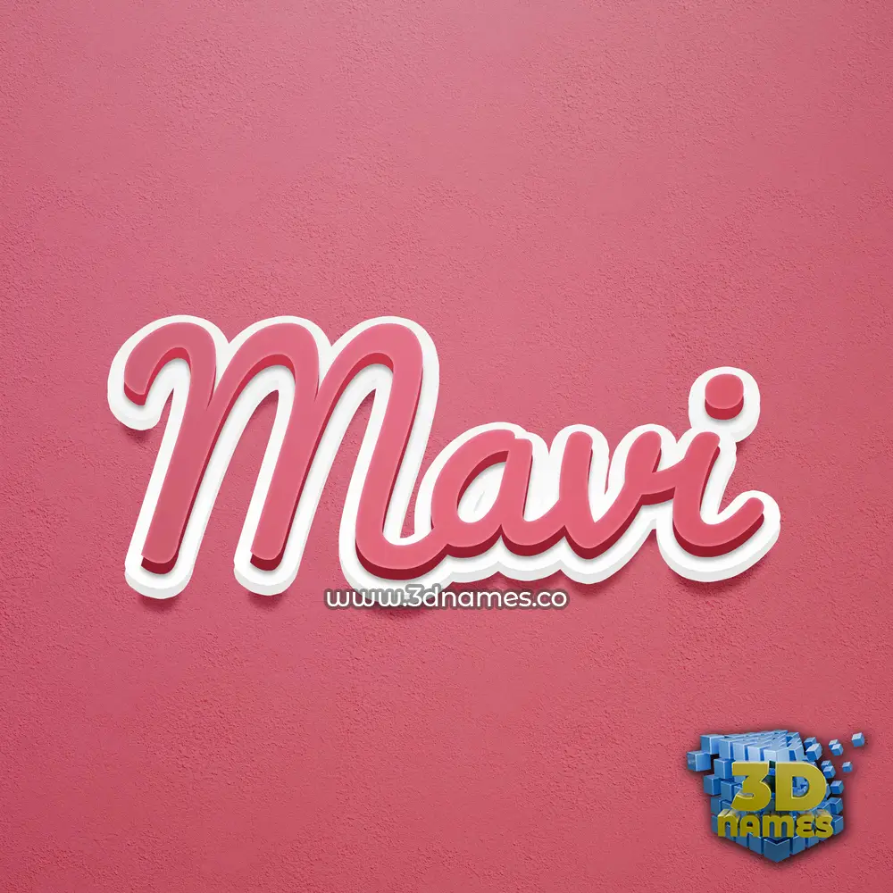 mavi in Red Scribble style - 3D name wallpaper