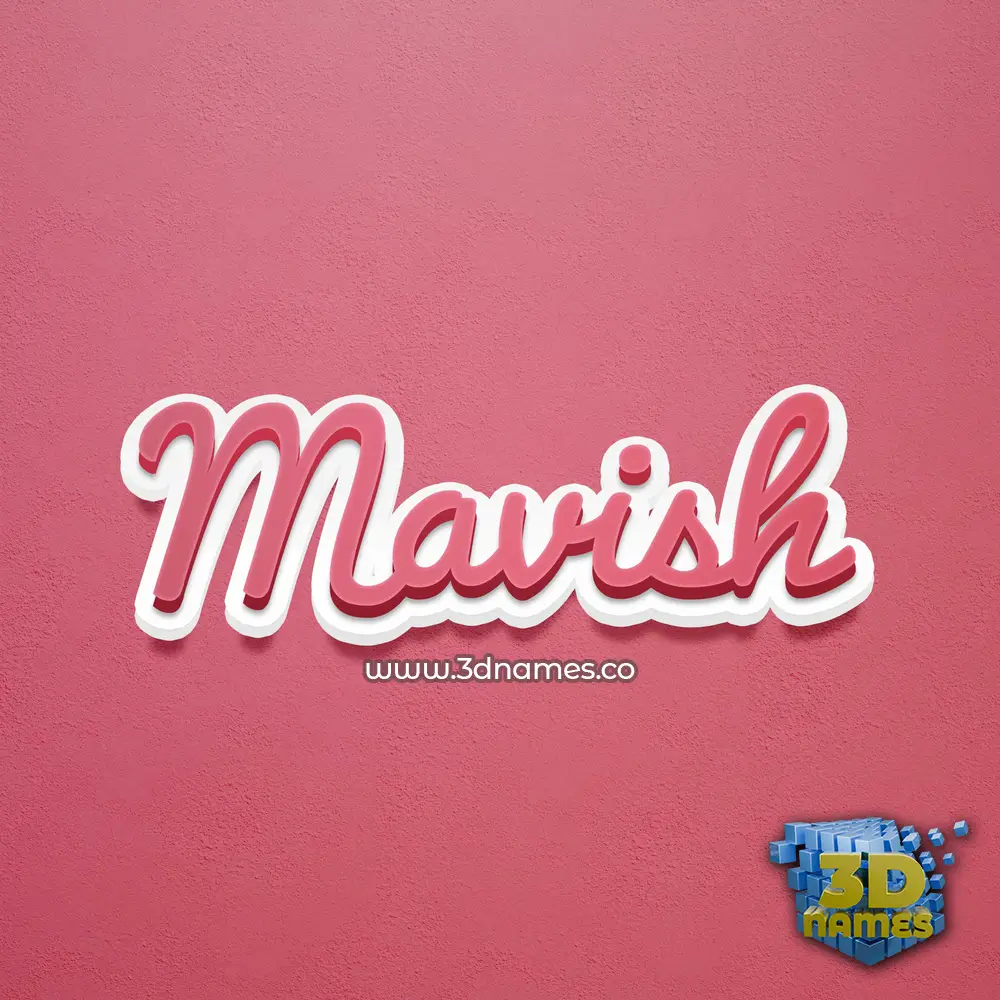 mavish in Red Scribble style - 3D name wallpaper mavish in Red Scribble style - 3D name wallpaper