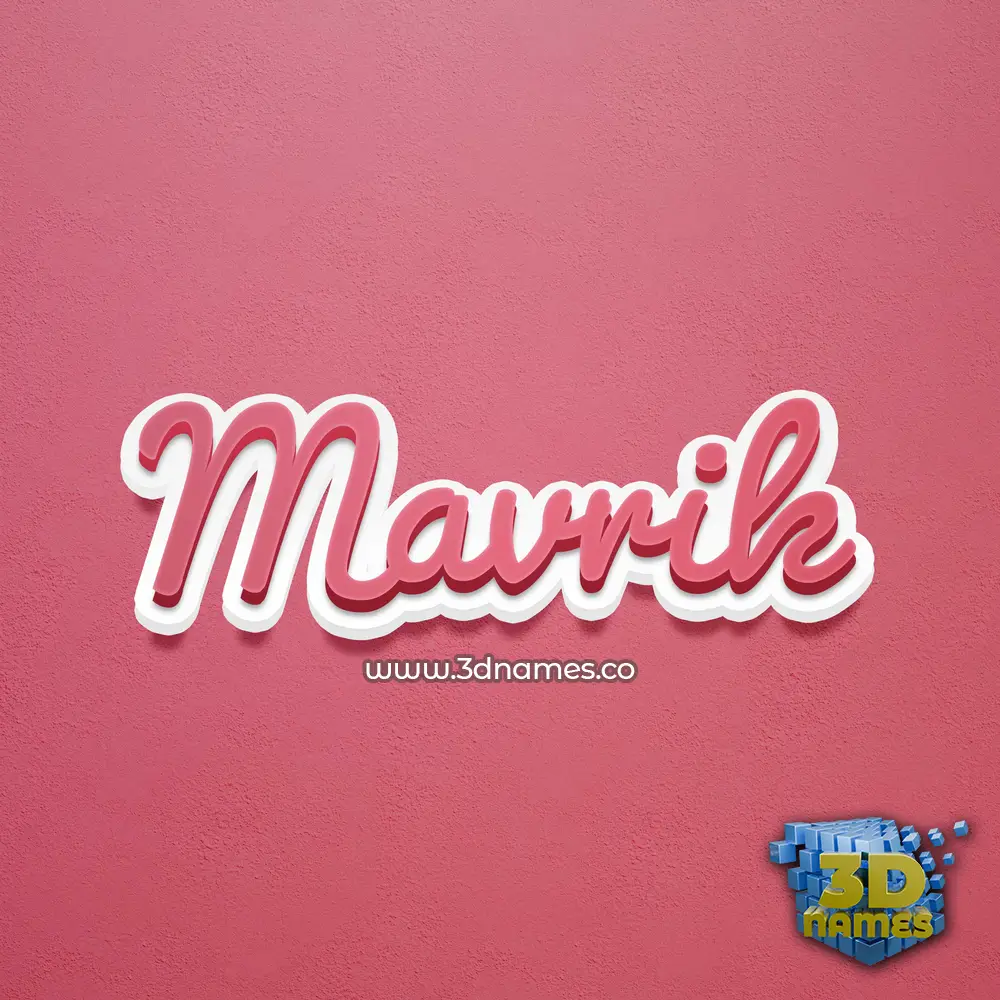 mavrik in Red Scribble style - 3D name wallpaper