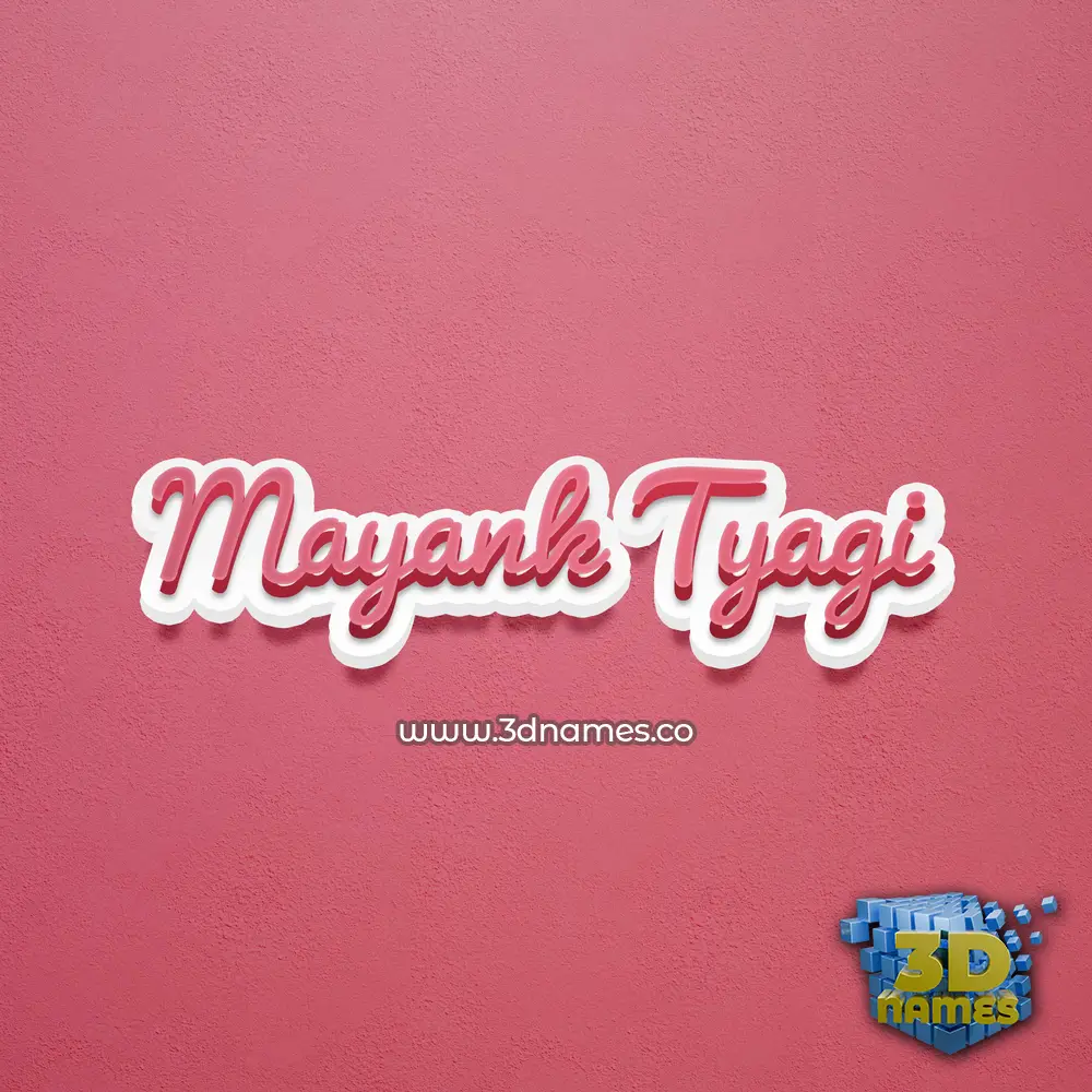 mayank tyagi in Red Scribble style - 3D name wallpaper