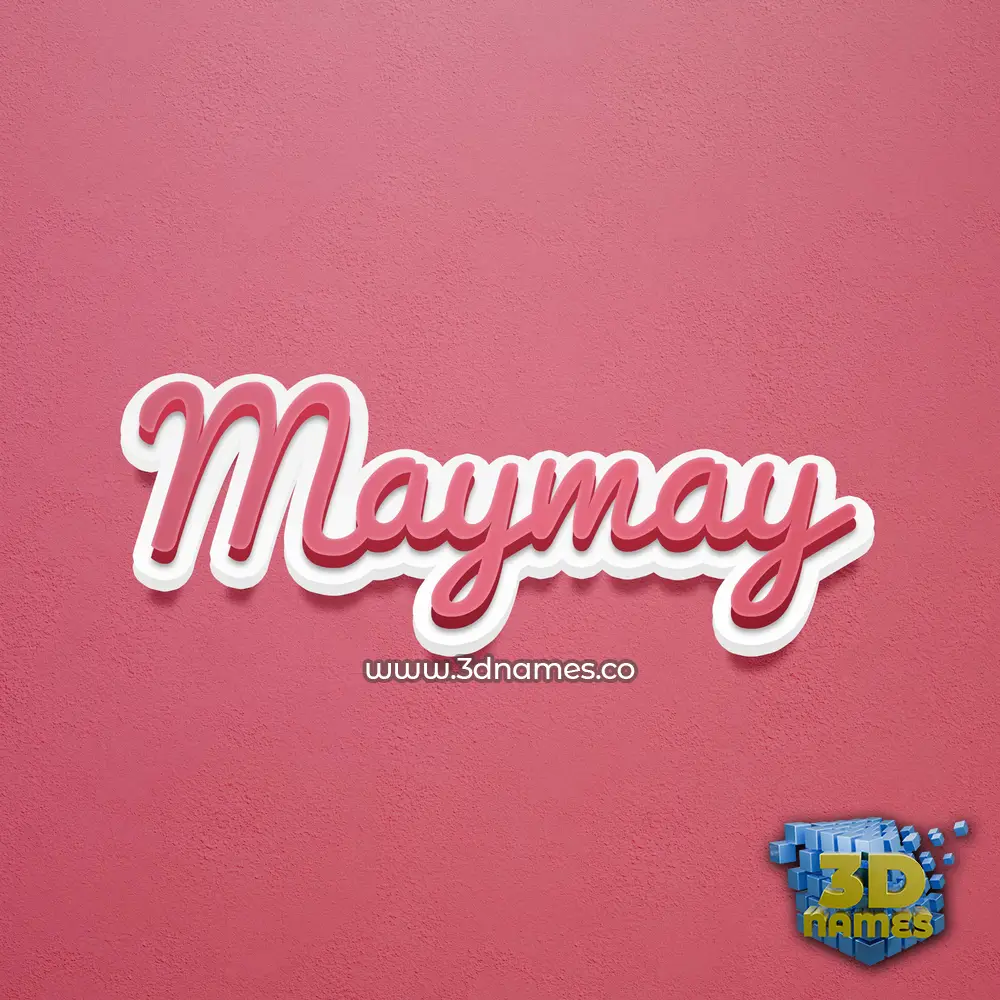 maymay in Red Scribble style - 3D name wallpaper