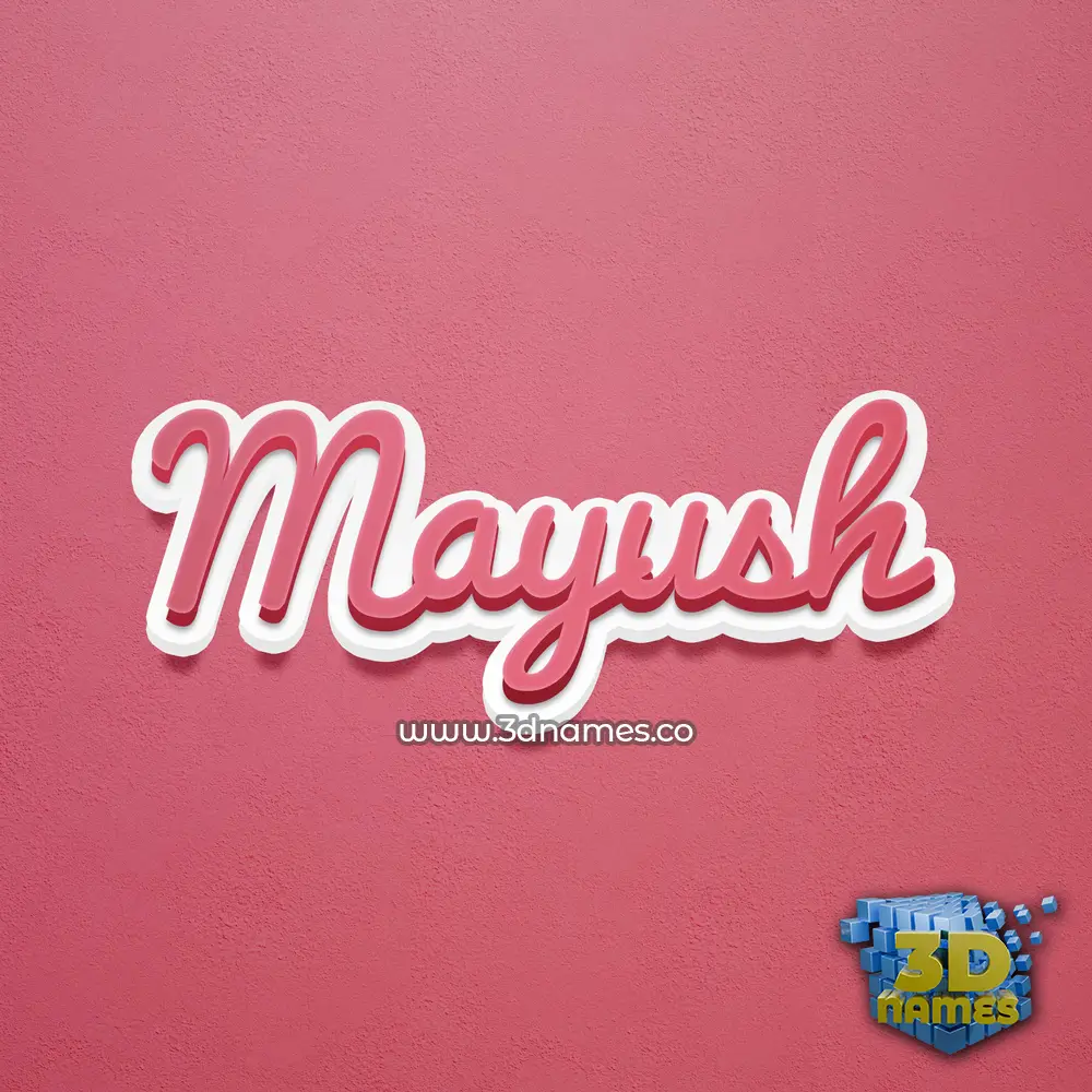 mayush in Red Scribble style - 3D name wallpaper mayush in Red Scribble style - 3D name wallpaper