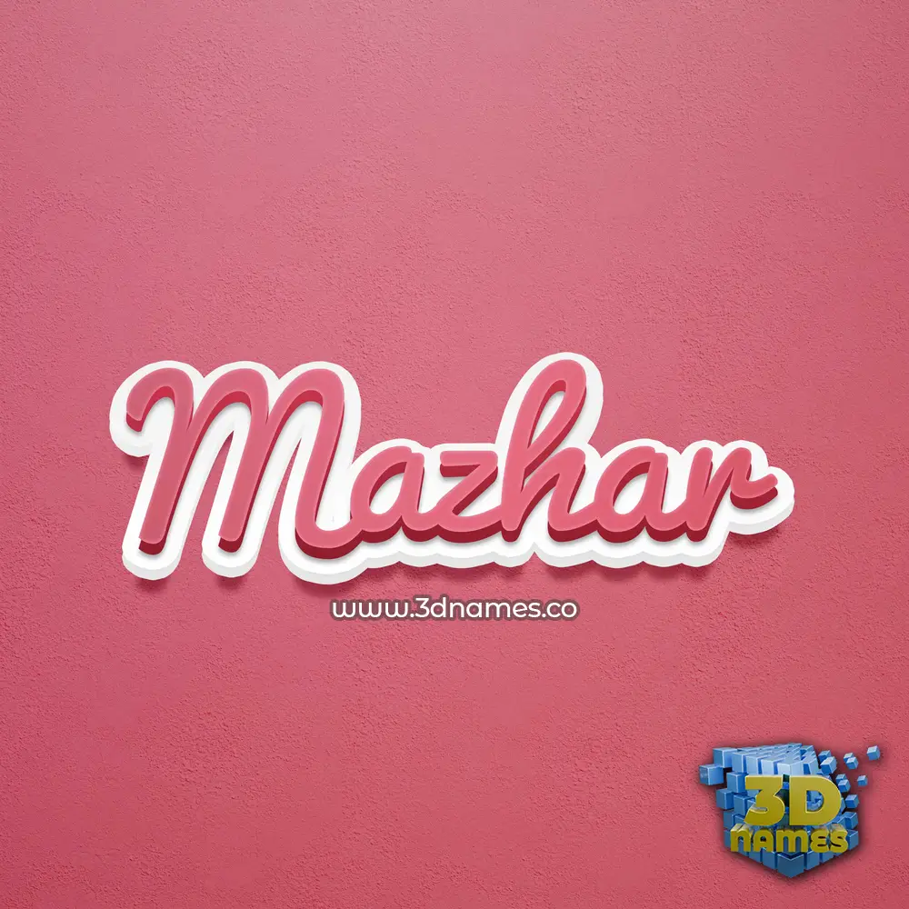 mazhar in Red Scribble style - 3D name wallpaper mazhar in Red Scribble style - 3D name wallpaper