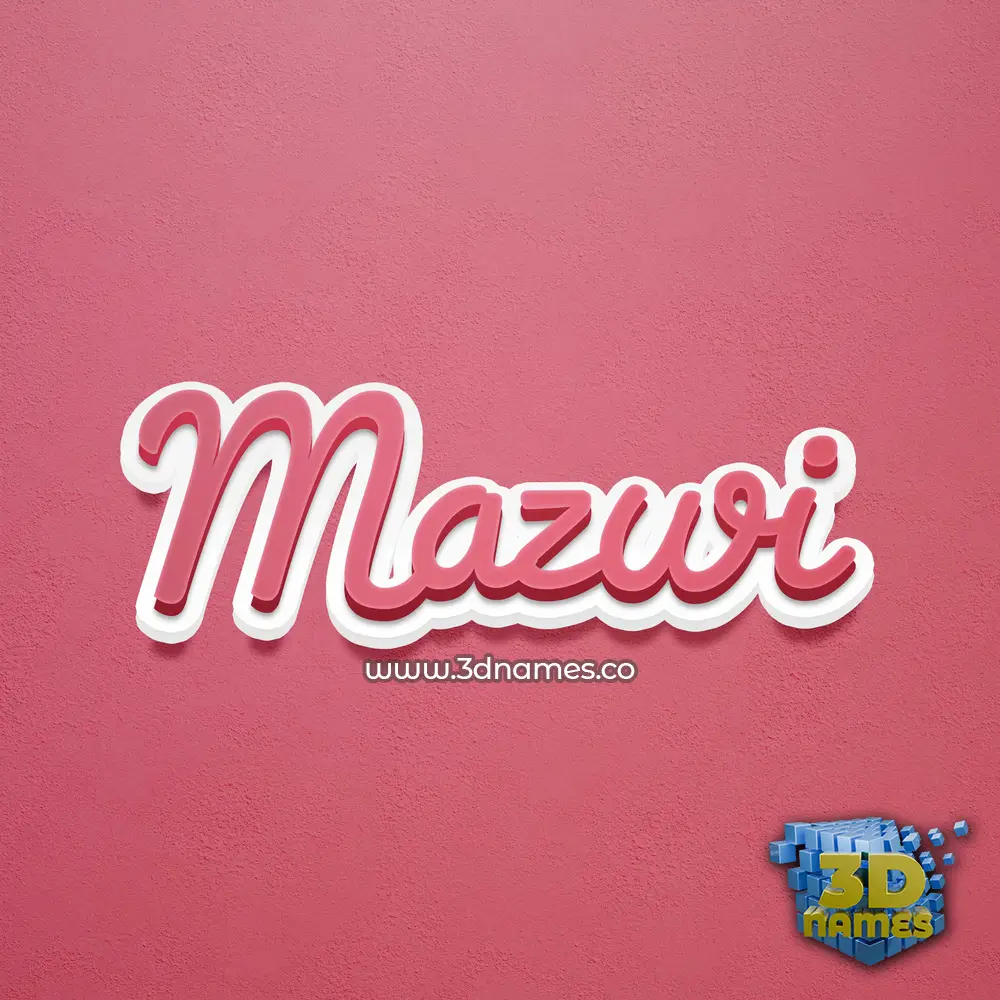 mazwi in Red Scribble style - 3D name wallpaper mazwi in Red Scribble style - 3D name wallpaper