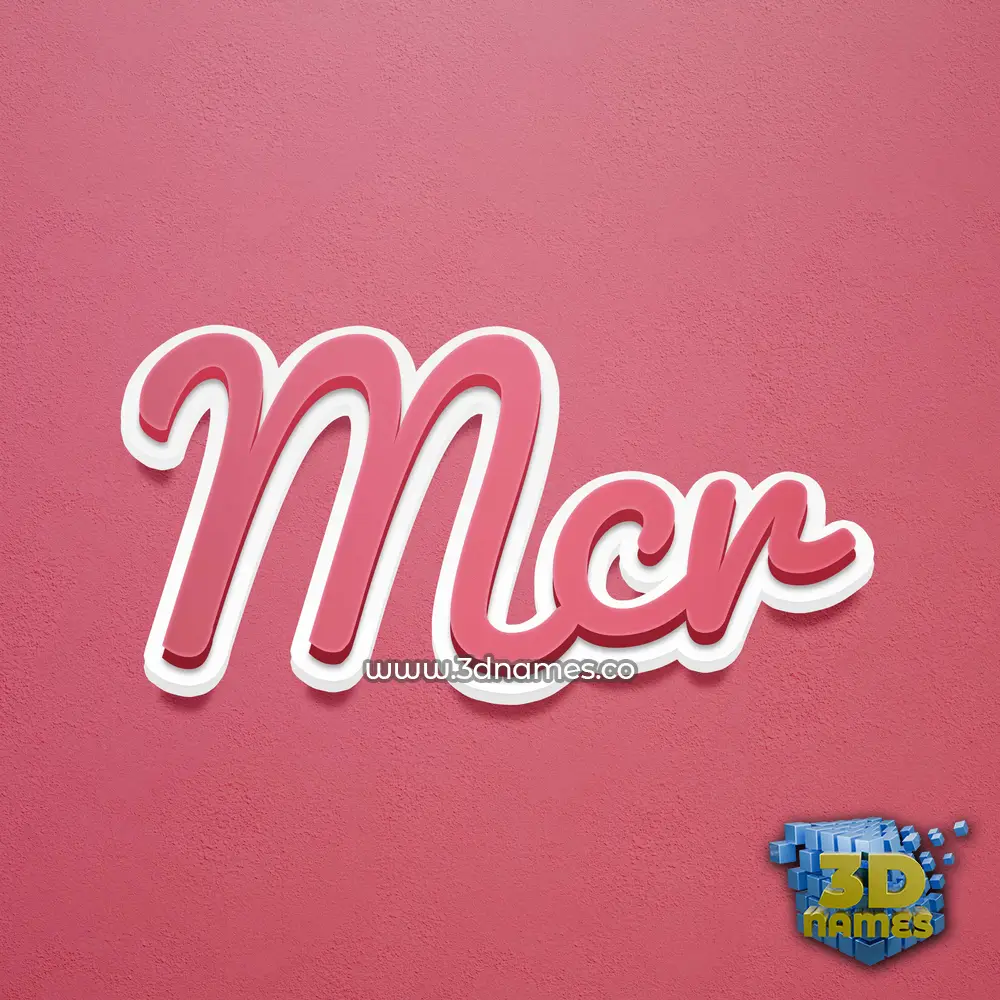 mcr in Red Scribble style - 3D name wallpaper mcr in Red Scribble style - 3D name wallpaper