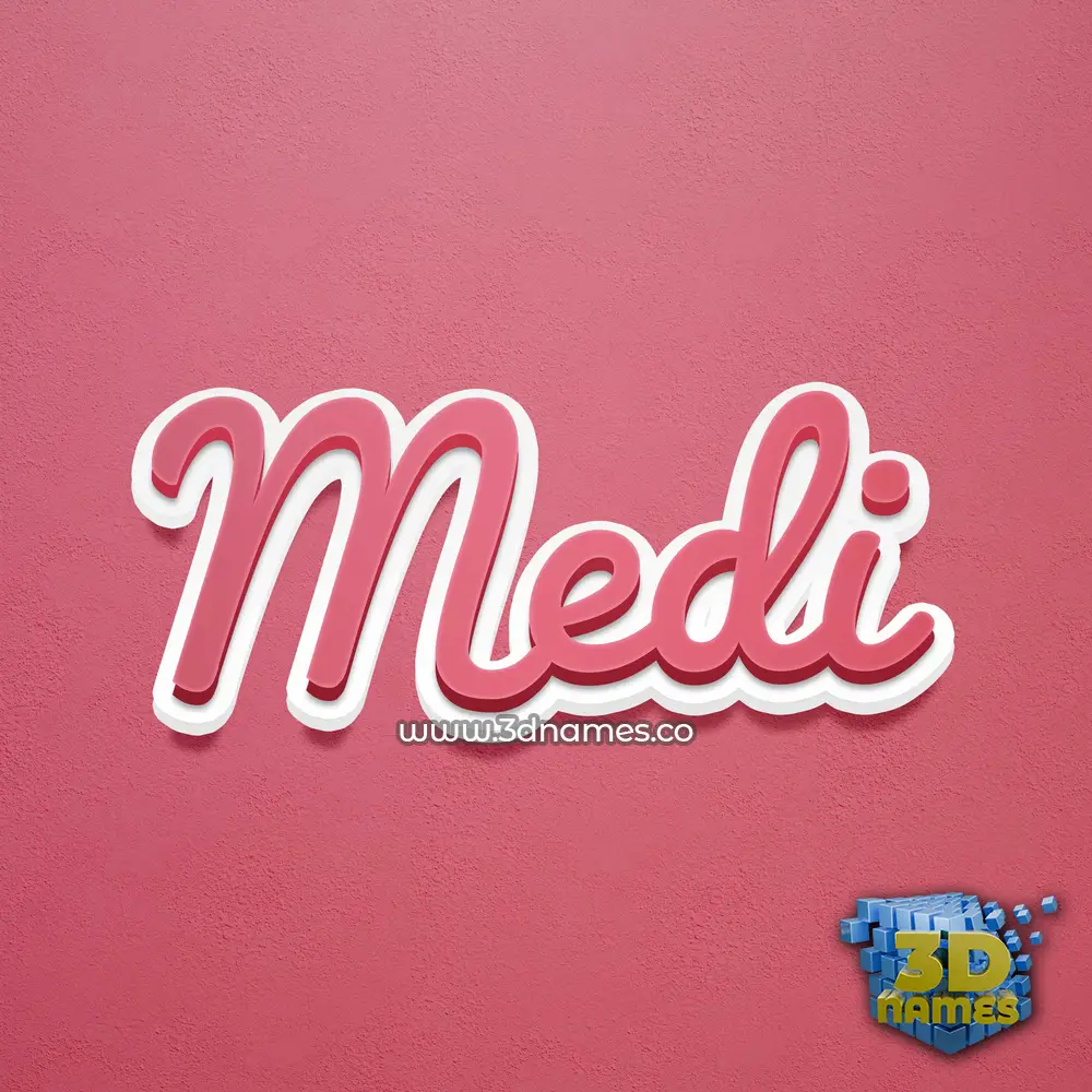 medi in Red Scribble style - 3D name wallpaper medi in Red Scribble style - 3D name wallpaper