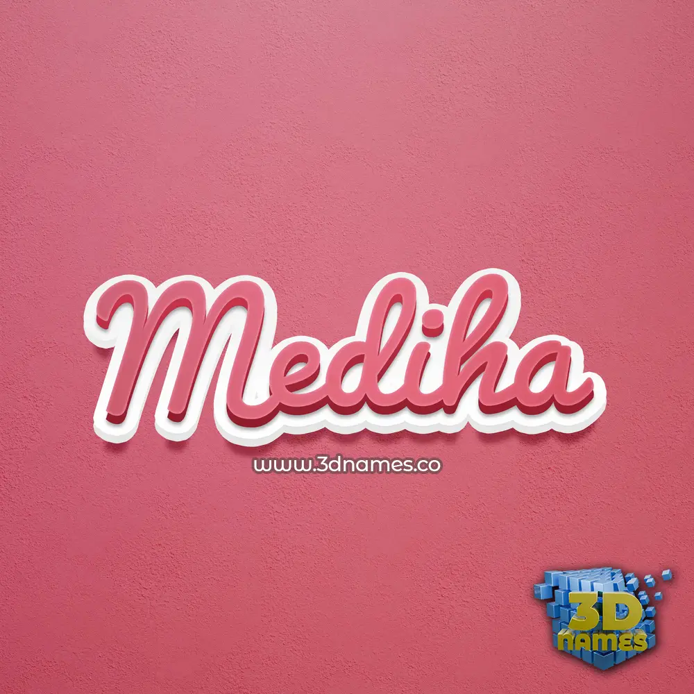 mediha in Red Scribble style - 3D name wallpaper mediha in Red Scribble style - 3D name wallpaper