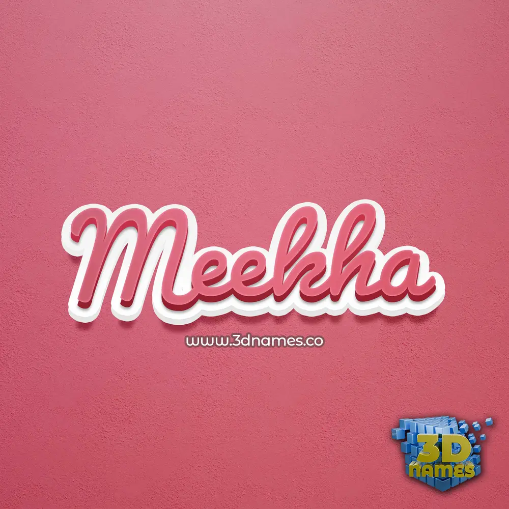 meekha in Red Scribble style - 3D name wallpaper meekha in Red Scribble style - 3D name wallpaper