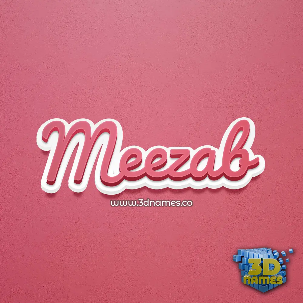 meezab in Red Scribble style - 3D name wallpaper meezab in Red Scribble style - 3D name wallpaper