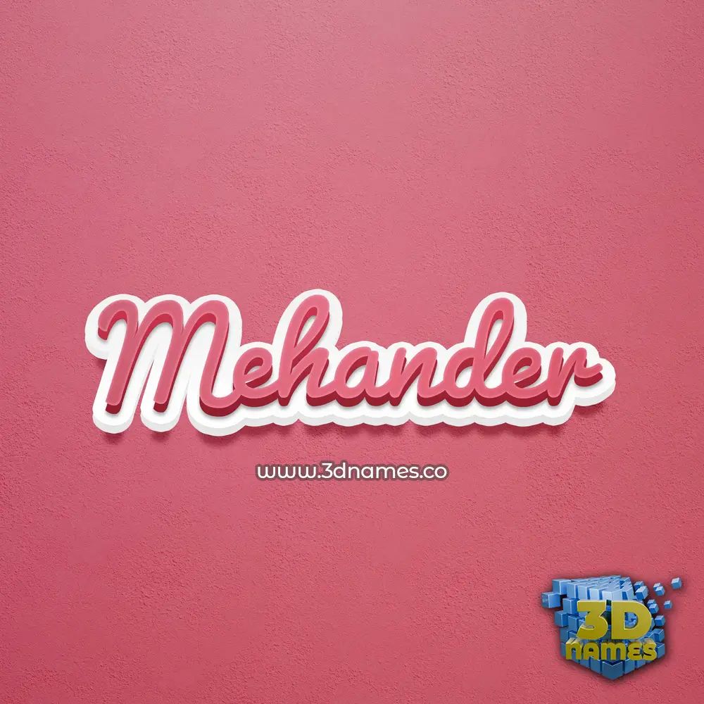 mehander in Red Scribble style - 3D name wallpaper mehander in Red Scribble style - 3D name wallpaper