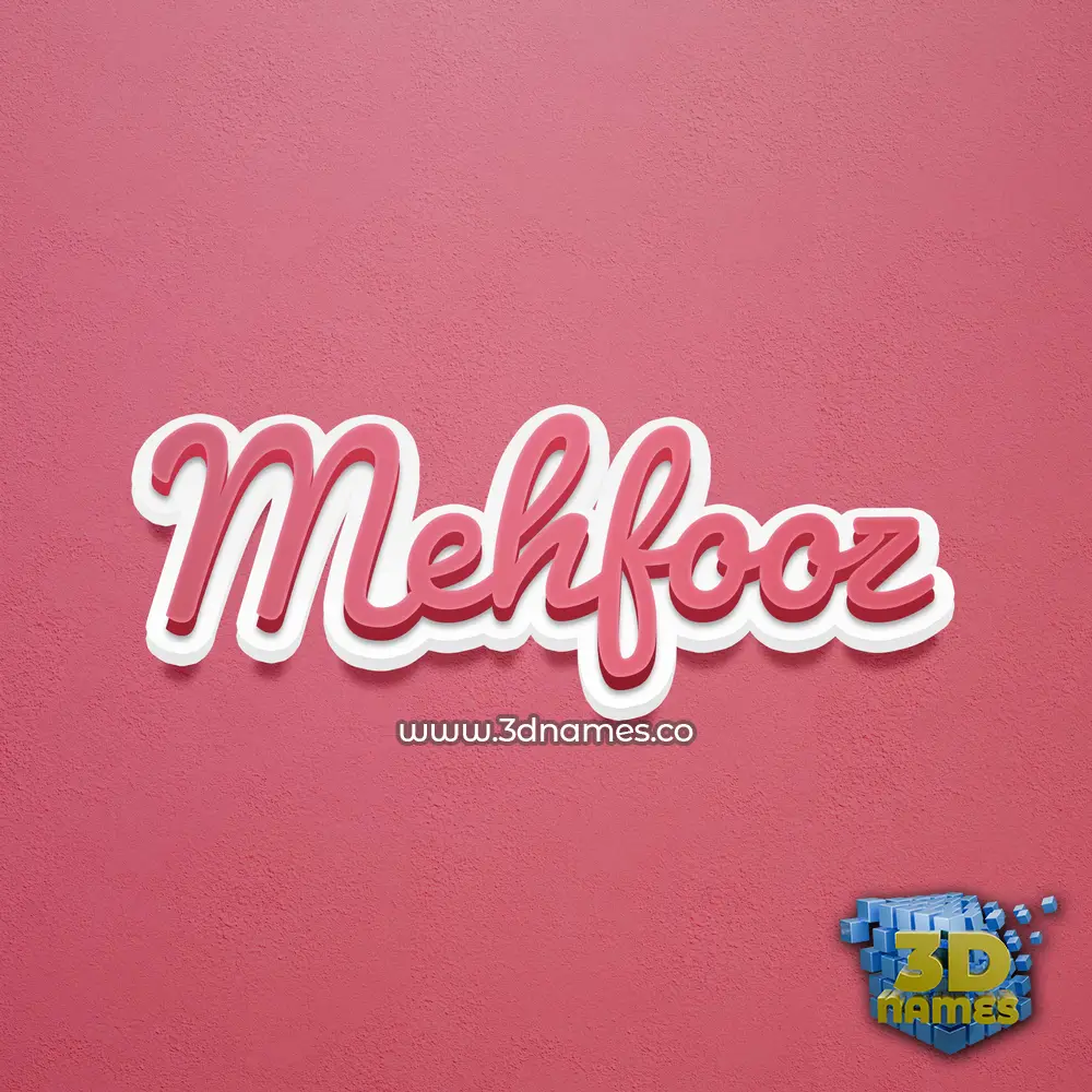 mehfooz in Red Scribble style - 3D name wallpaper mehfooz in Red Scribble style - 3D name wallpaper