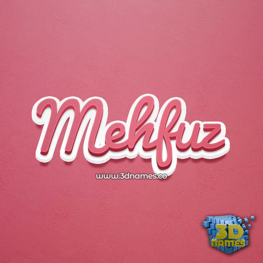 mehfuz in Red Scribble style - 3D name wallpaper mehfuz in Red Scribble style - 3D name wallpaper