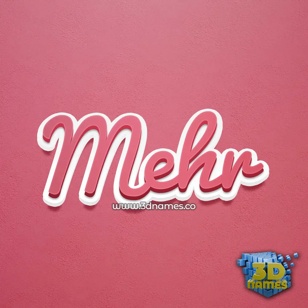 mehr in Red Scribble style - 3D name wallpaper