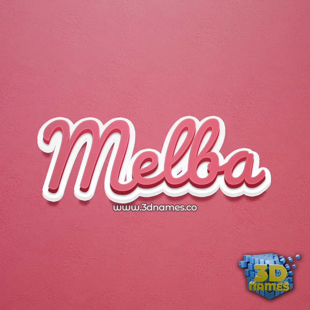 melba in Red Scribble style - 3D name wallpaper
