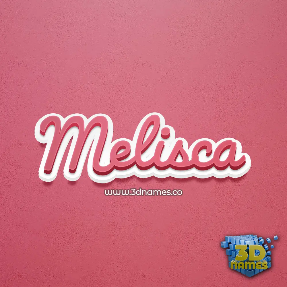 melisca in Red Scribble style - 3D name wallpaper