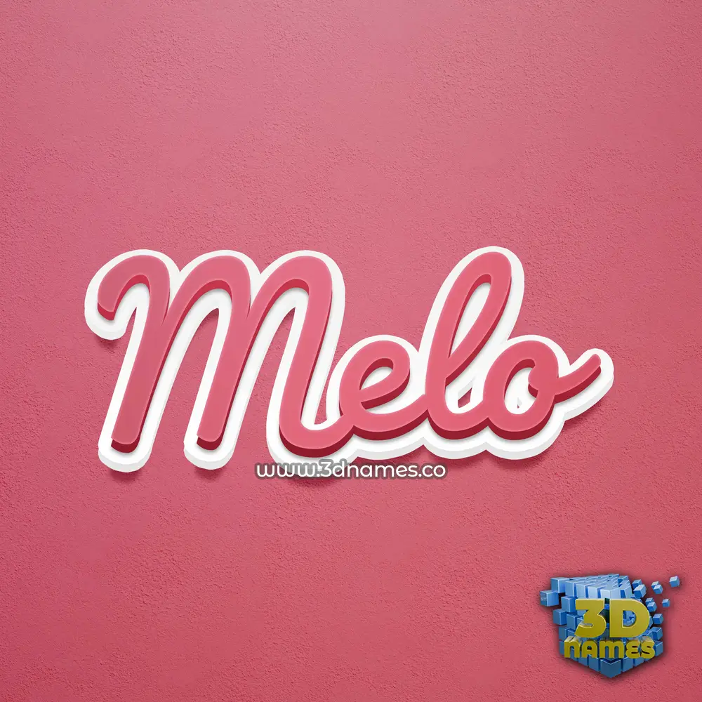 melo in Red Scribble style - 3D name wallpaper melo in Red Scribble style - 3D name wallpaper