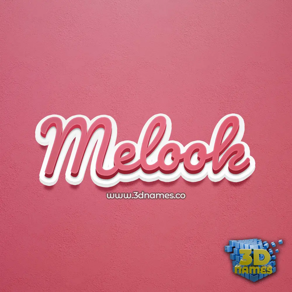 melook in Red Scribble style - 3D name wallpaper melook in Red Scribble style - 3D name wallpaper