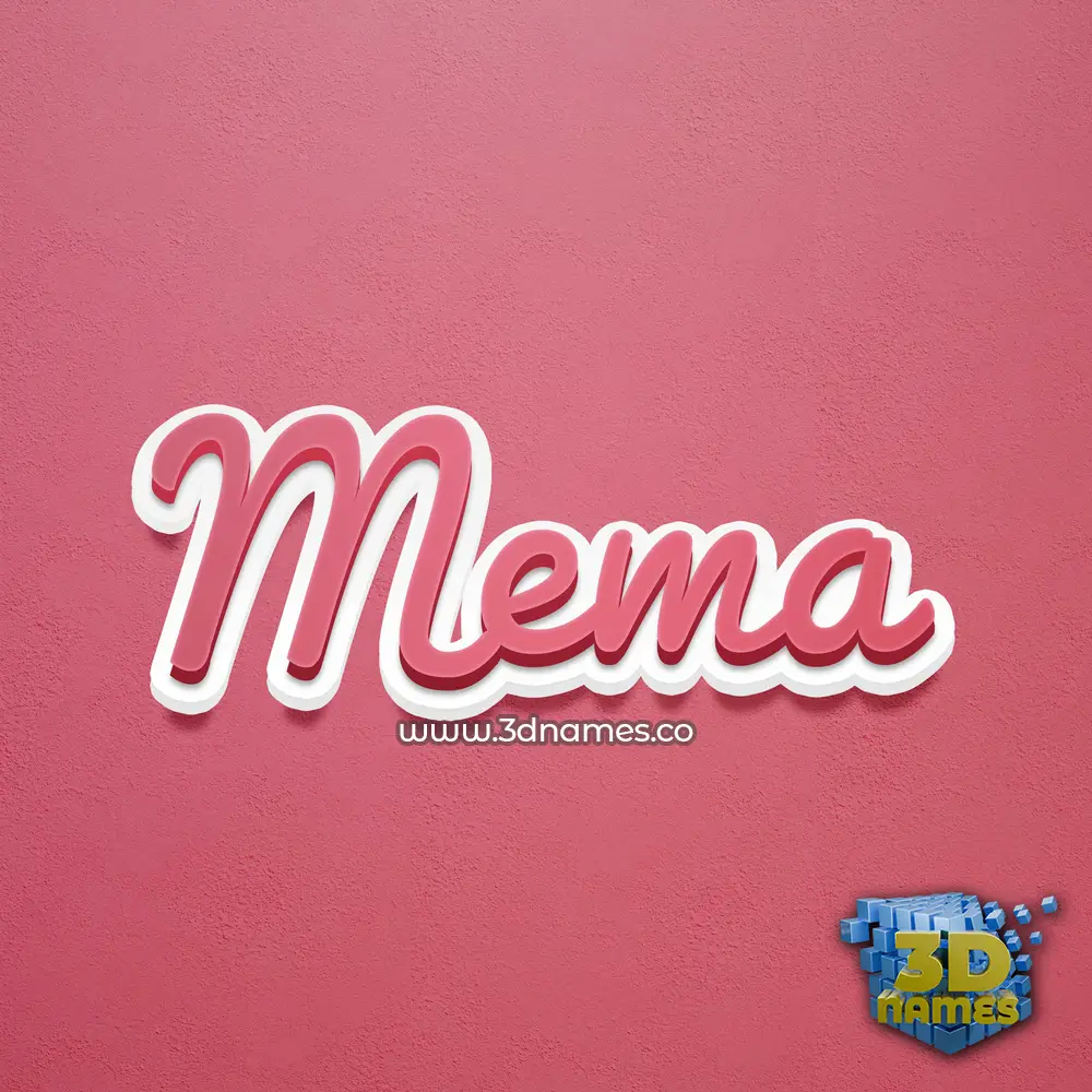 mema in Red Scribble style - 3D name wallpaper mema in Red Scribble style - 3D name wallpaper