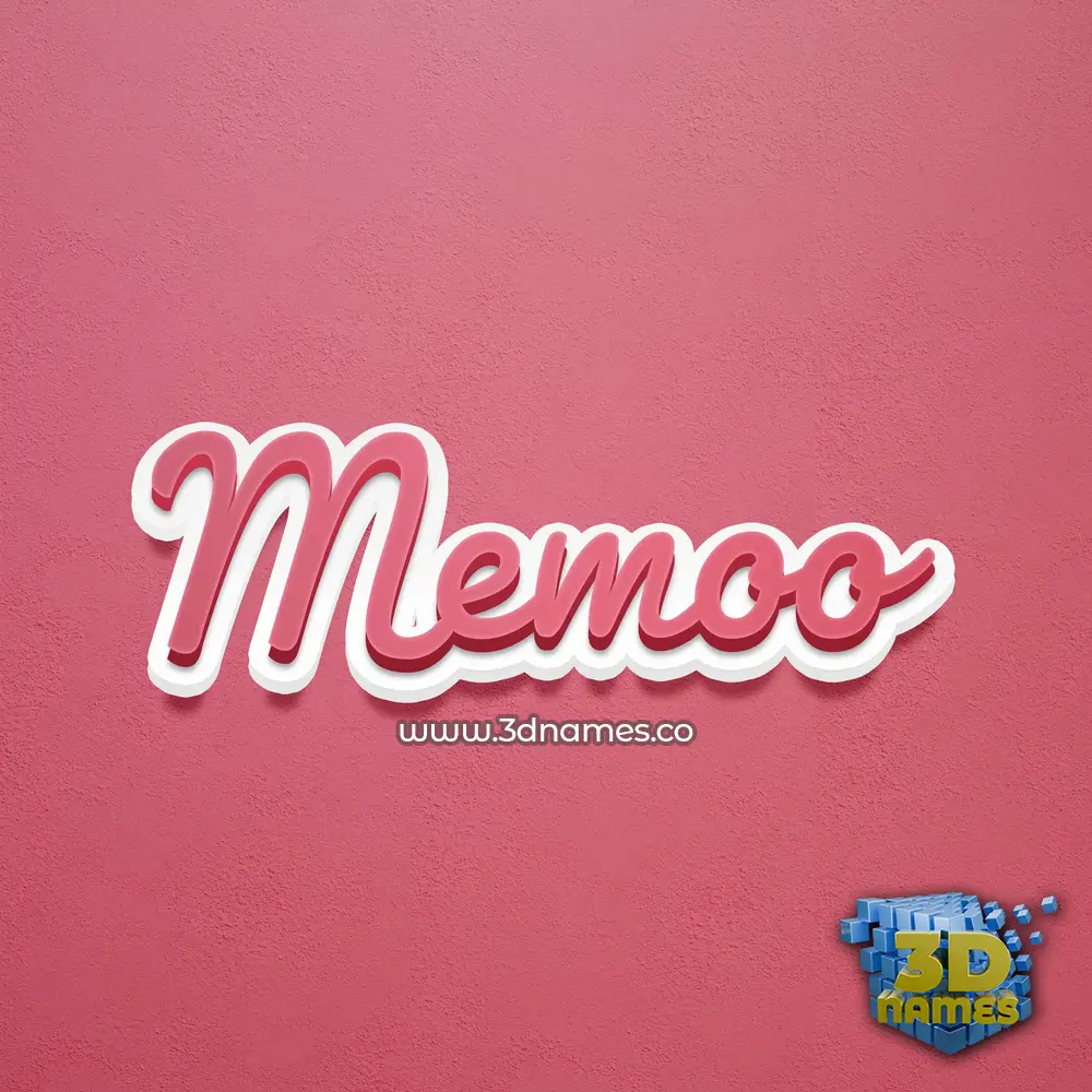 memoo in Red Scribble style - 3D name wallpaper memoo in Red Scribble style - 3D name wallpaper