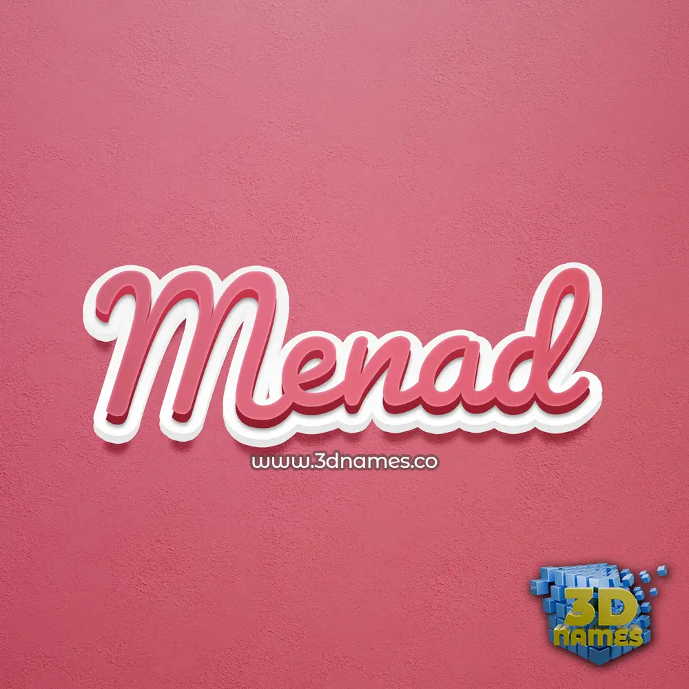 menad in Red Scribble style - 3D name wallpaper menad in Red Scribble style - 3D name wallpaper