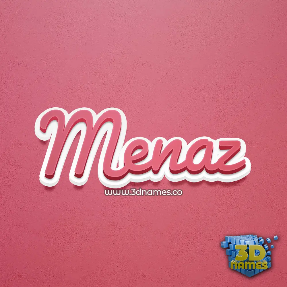 menaz in Red Scribble style - 3D name wallpaper menaz in Red Scribble style - 3D name wallpaper