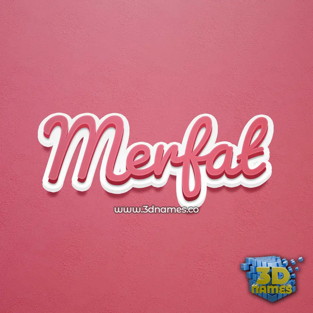 merfat in Red Scribble style - 3D name wallpaper
