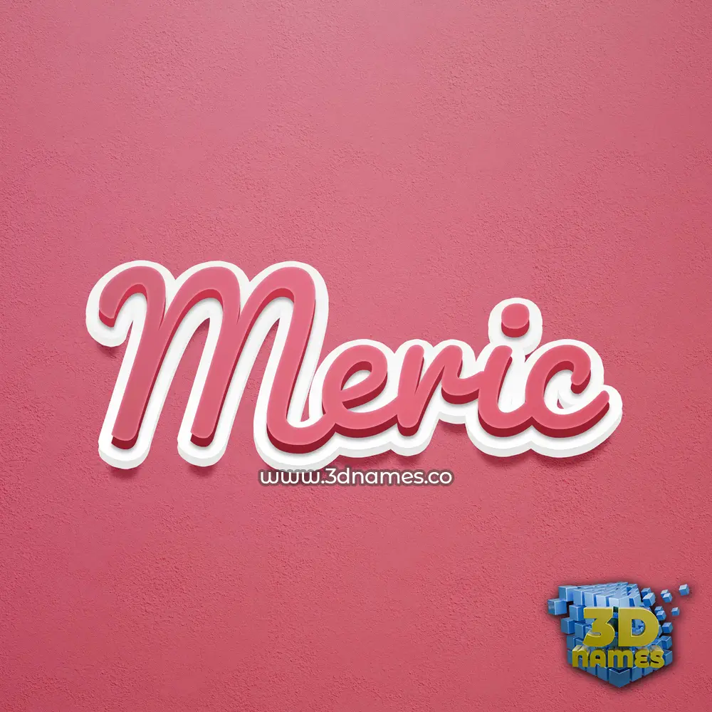 meric in Red Scribble style - 3D name wallpaper meric in Red Scribble style - 3D name wallpaper