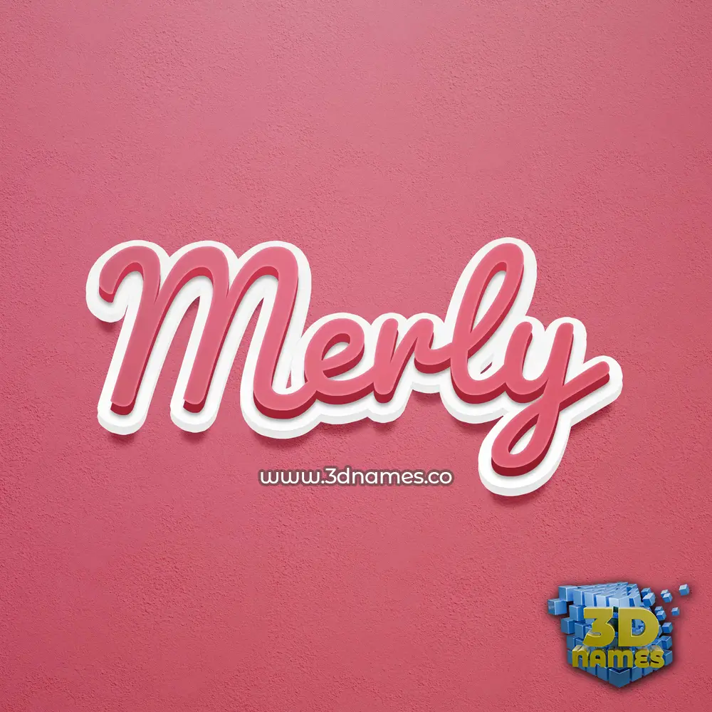merly in Red Scribble style - 3D name wallpaper merly in Red Scribble style - 3D name wallpaper