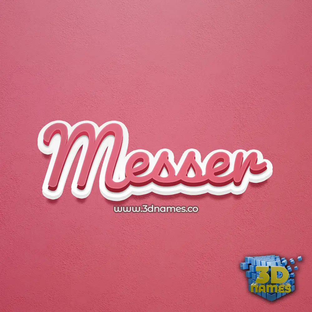 messer in Red Scribble style - 3D name wallpaper messer in Red Scribble style - 3D name wallpaper