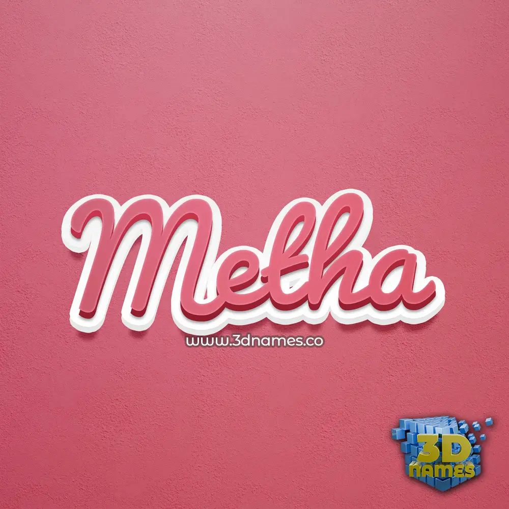 metha in Red Scribble style - 3D name wallpaper metha in Red Scribble style - 3D name wallpaper