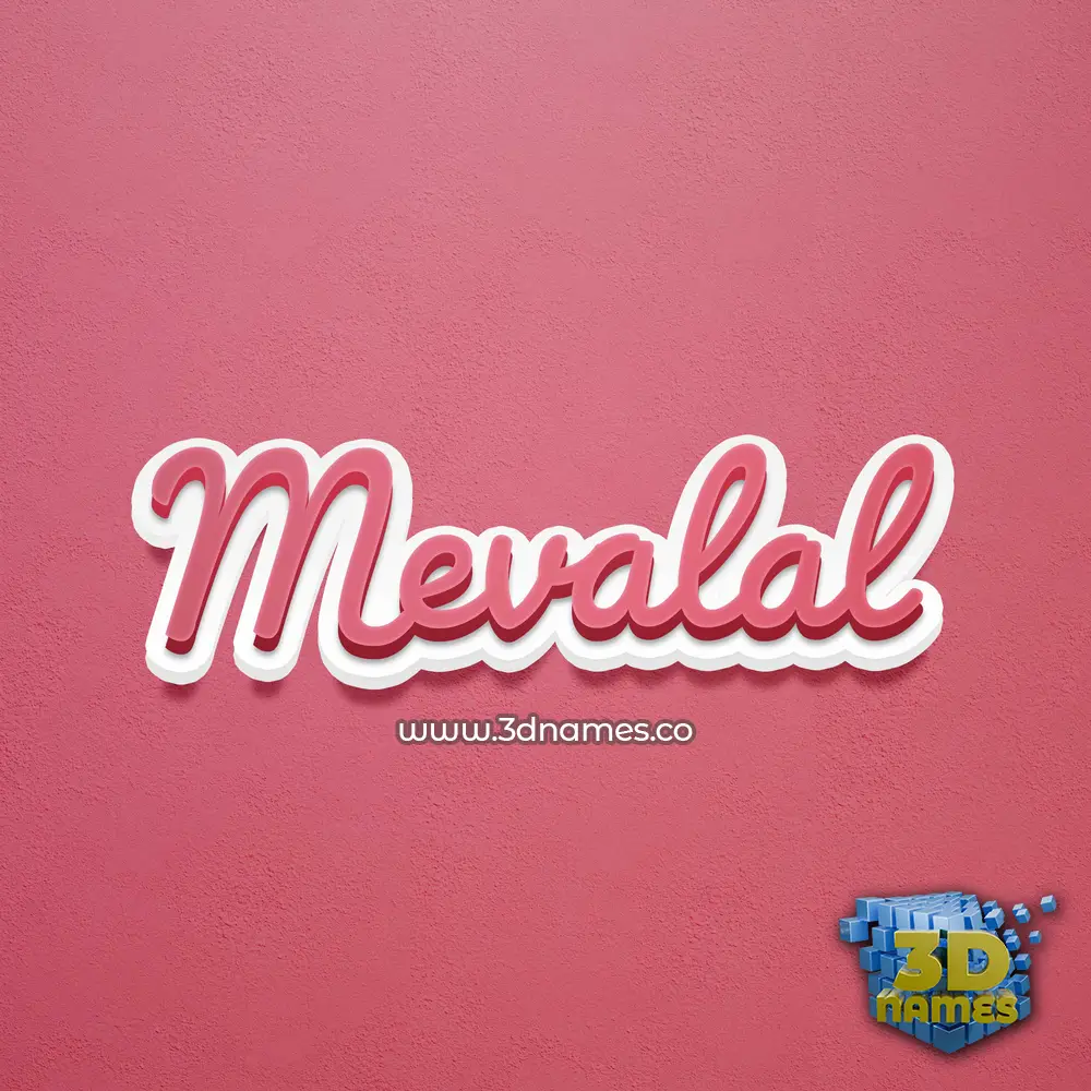 mevalal in Red Scribble style - 3D name wallpaper