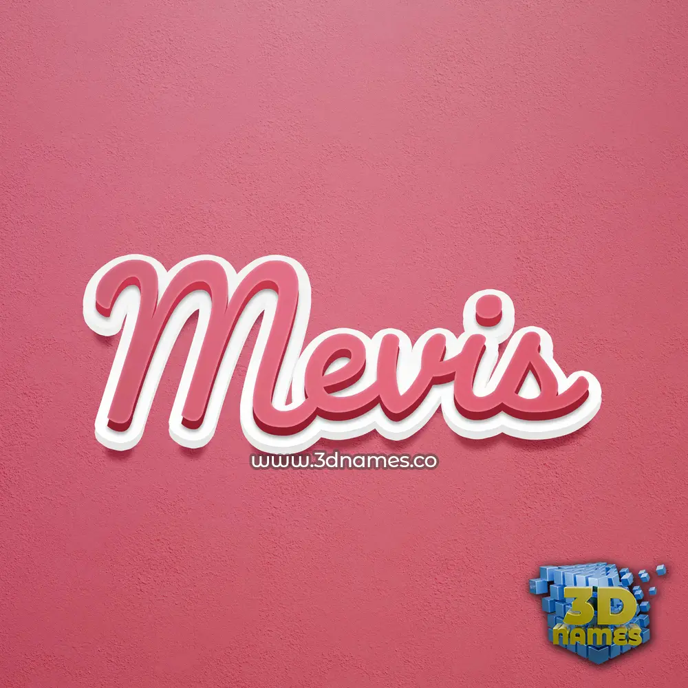 mevis in Red Scribble style - 3D name wallpaper