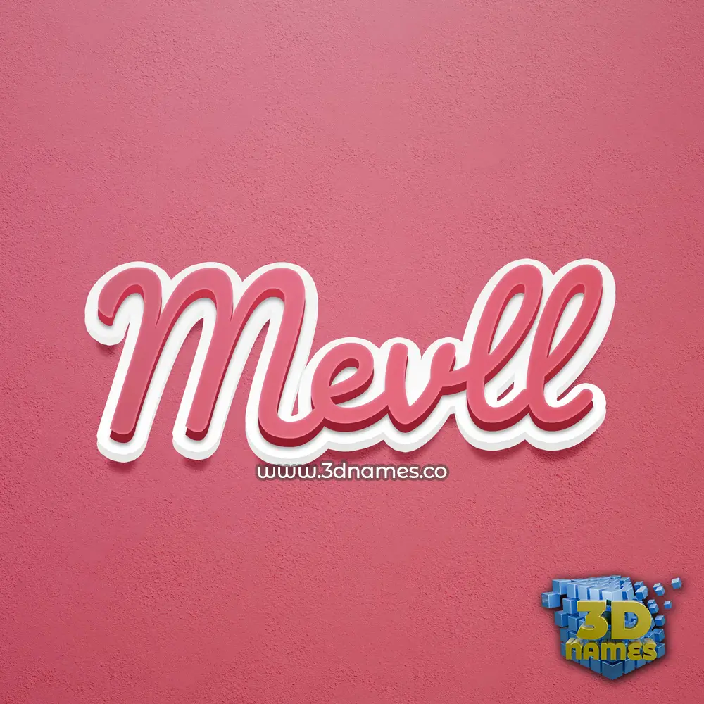 mevll in Red Scribble style - 3D name wallpaper mevll in Red Scribble style - 3D name wallpaper