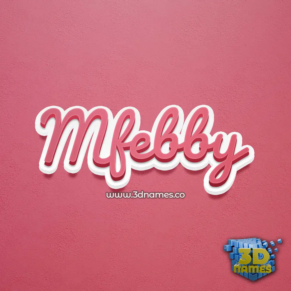 mfebby in Red Scribble style - 3D name wallpaper mfebby in Red Scribble style - 3D name wallpaper