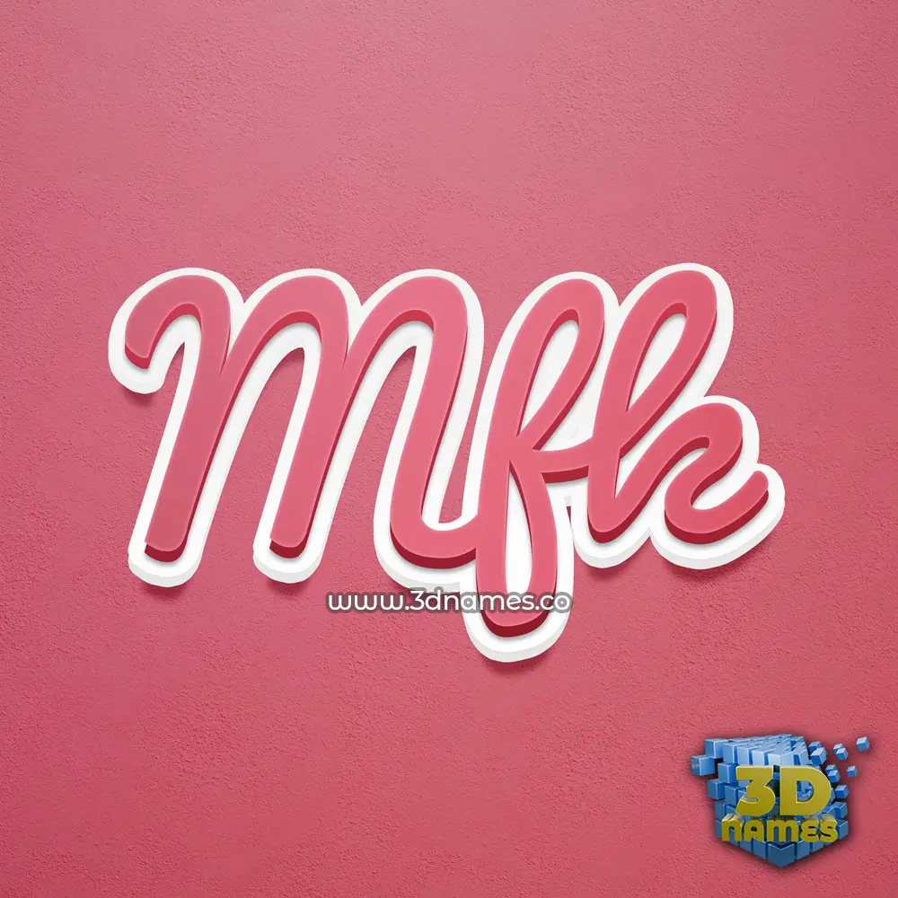 mfk in Red Scribble style - 3D name wallpaper mfk in Red Scribble style - 3D name wallpaper