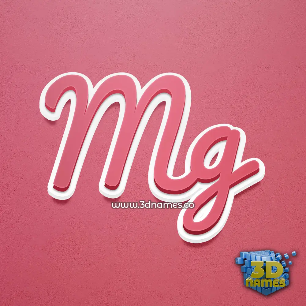 mg in Red Scribble style - 3D name wallpaper mg in Red Scribble style - 3D name wallpaper