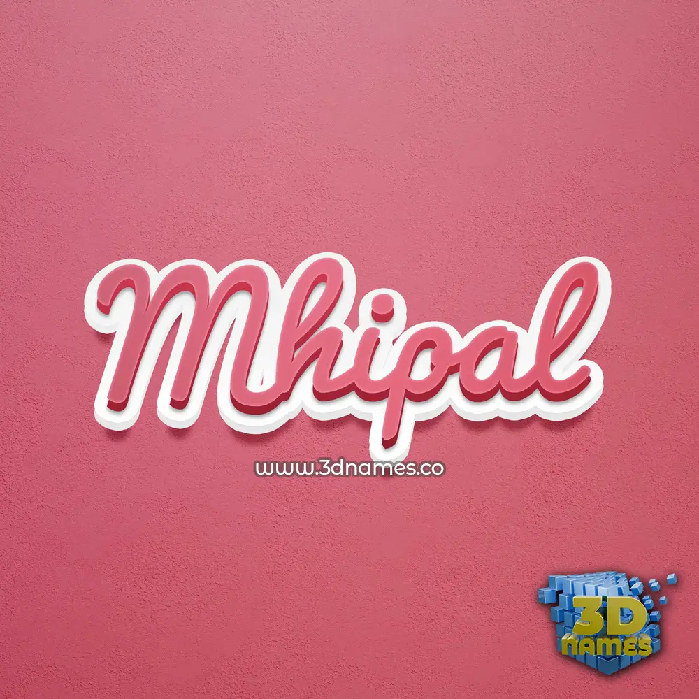 mhipal in Red Scribble style - 3D name wallpaper mhipal in Red Scribble style - 3D name wallpaper