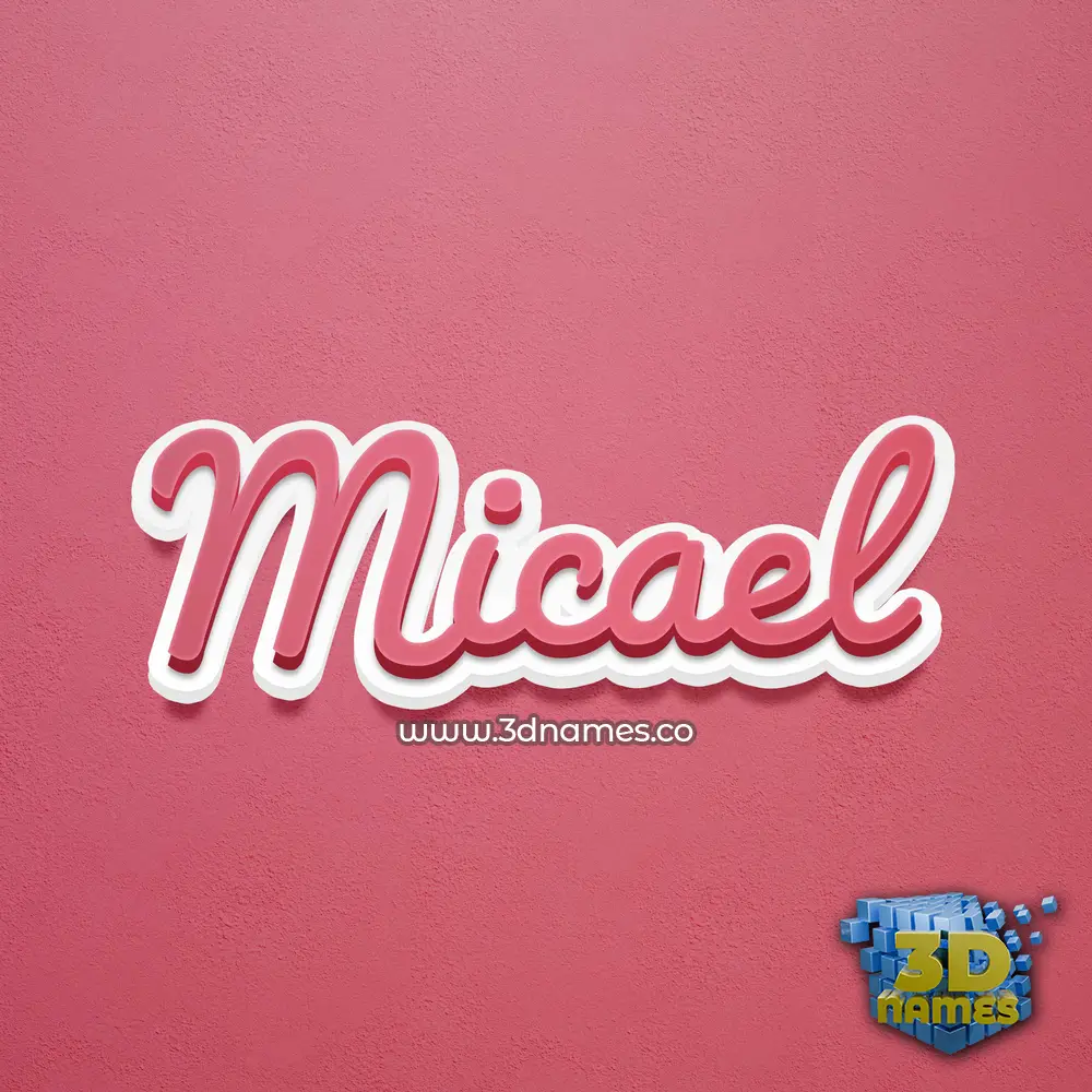 micael in Red Scribble style - 3D name wallpaper micael in Red Scribble style - 3D name wallpaper