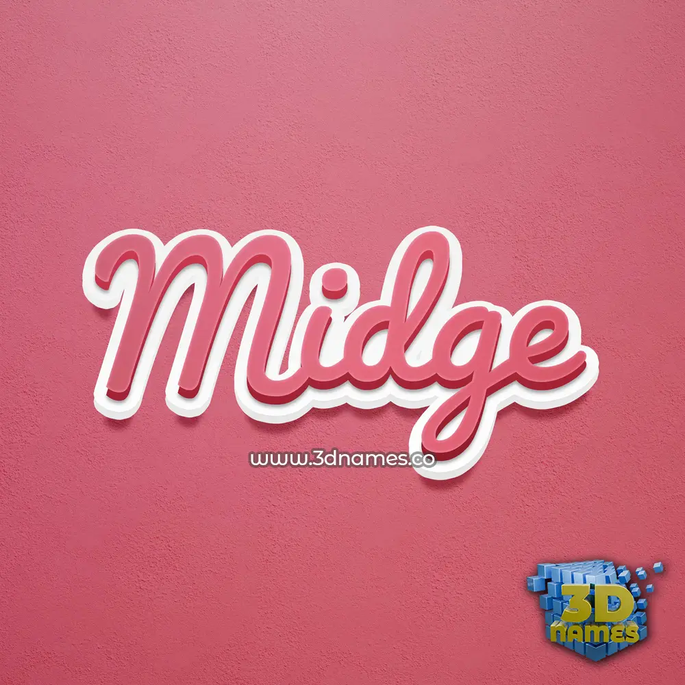 midge in Red Scribble style - 3D name wallpaper midge in Red Scribble style - 3D name wallpaper