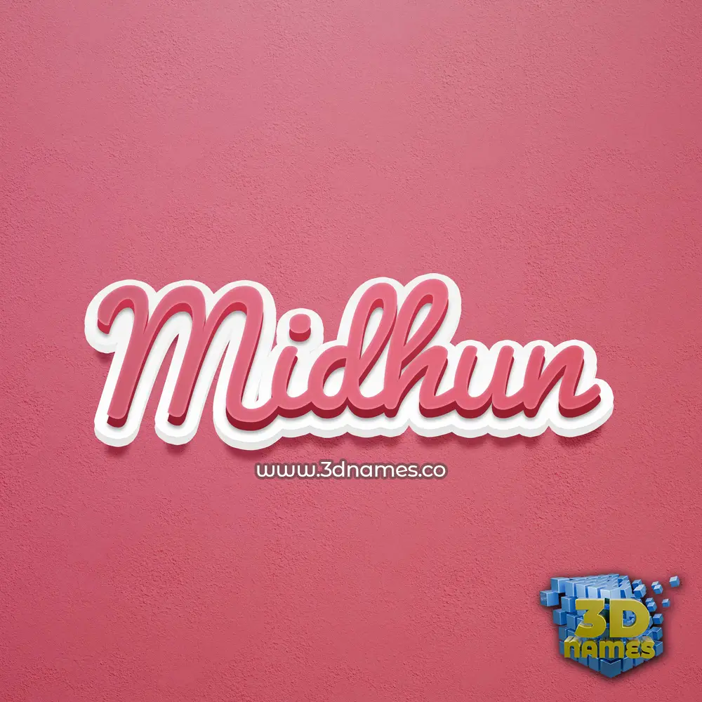 midhun in Red Scribble style - 3D name wallpaper midhun in Red Scribble style - 3D name wallpaper