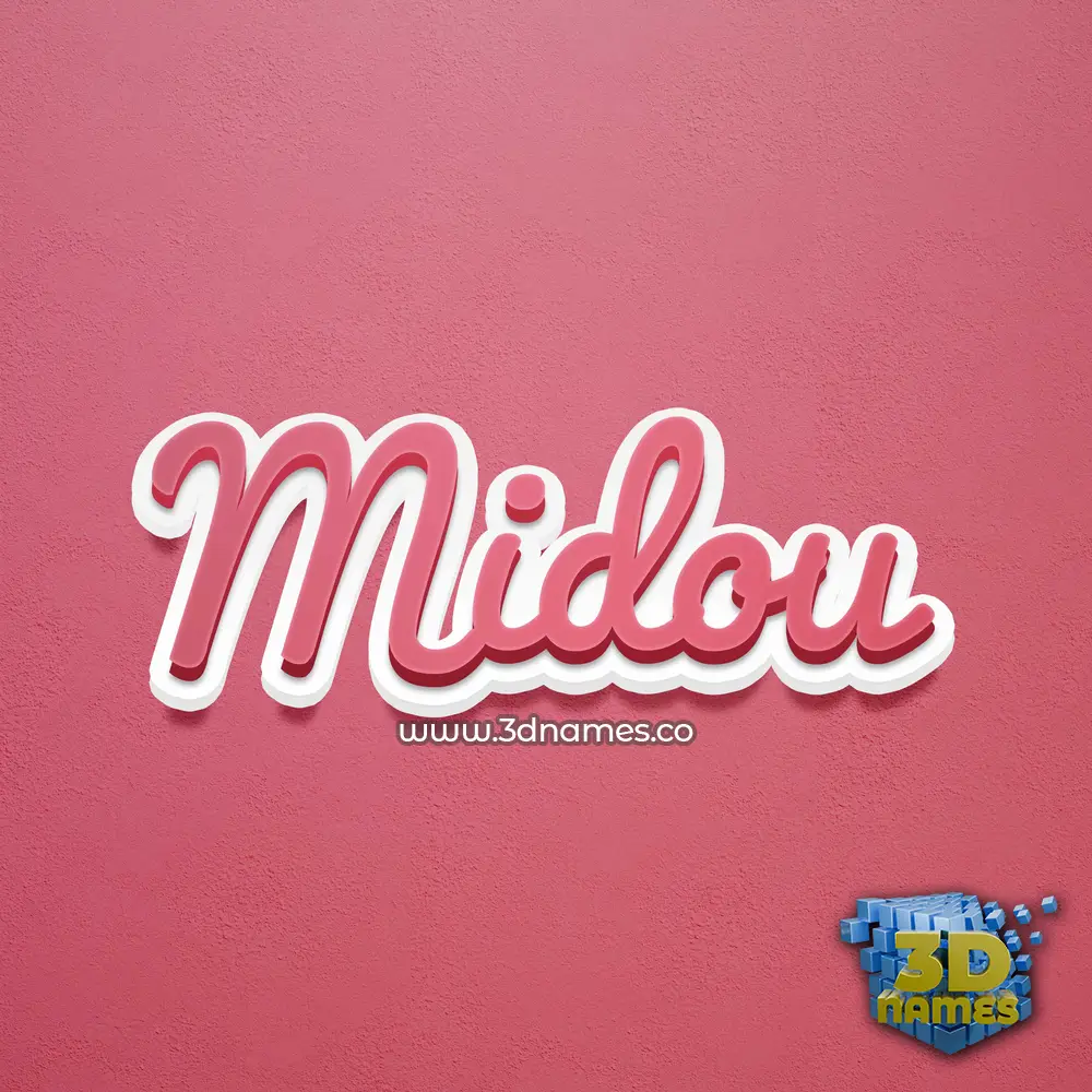 midou in Red Scribble style - 3D name wallpaper midou in Red Scribble style - 3D name wallpaper