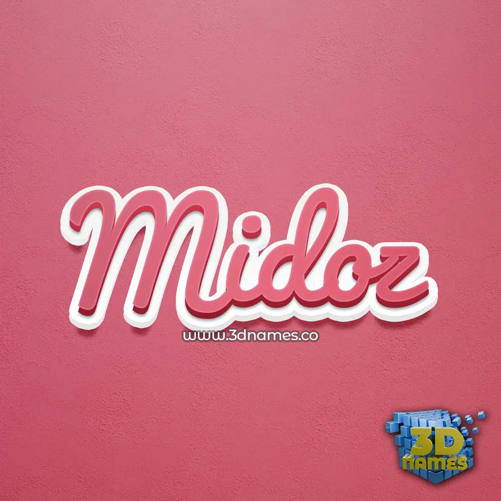 midoz in Red Scribble style - 3D name wallpaper midoz in Red Scribble style - 3D name wallpaper