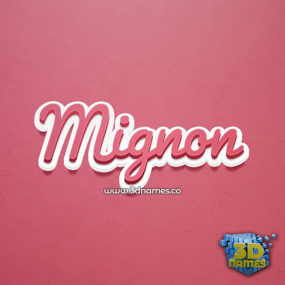 mignon in Red Scribble style - 3D name wallpaper mignon in Red Scribble style - 3D name wallpaper