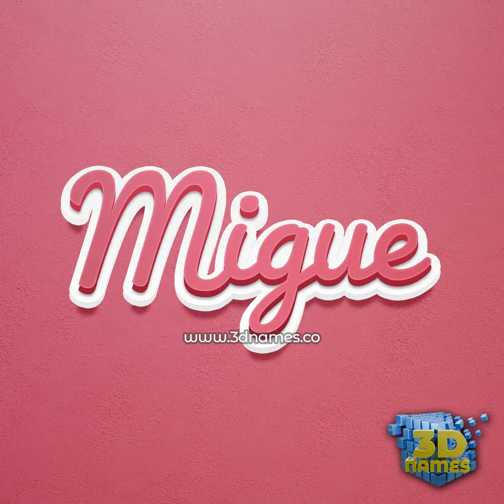 migue in Red Scribble style - 3D name wallpaper migue in Red Scribble style - 3D name wallpaper
